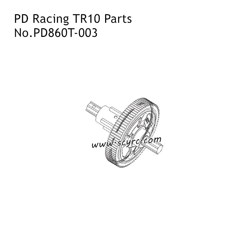 PD Racing TR10 PD861T-TR RC Truck Parts Centre Differential PD860T-003