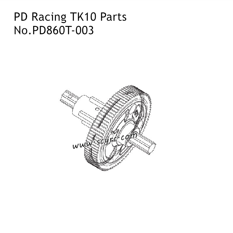Pd Racing Tk10 Exploded View Center Differential PD860T-003 Parts for PD Racing TK10 RC Truck – scyrc