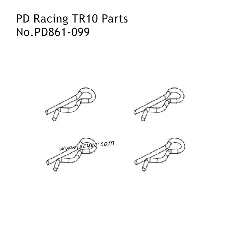PD Racing TR10 RC Truck Parts Body Clip PD861-099