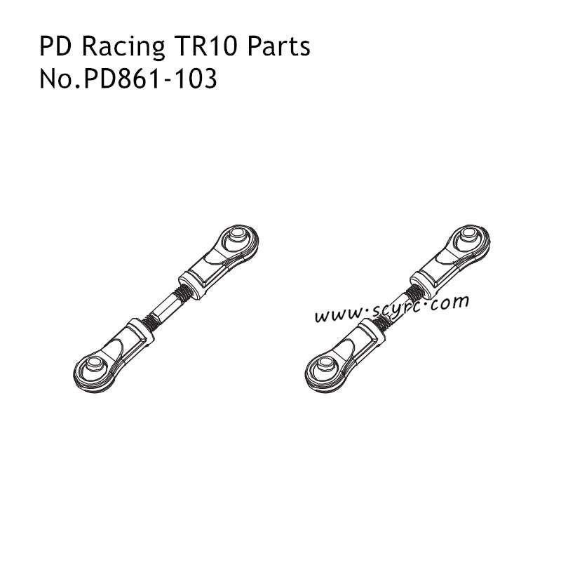 PD Racing TR10 RC Truck Parts Front Steering Linkage PD861-103