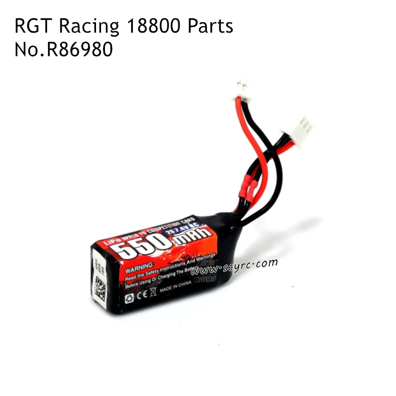 RGT Racing 18800 RC Car Parts 7.4V 550mAh Battery R86980