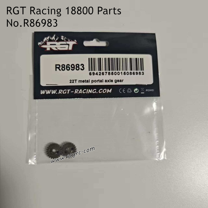 RGT Racing 18800 RC Car Parts 22T Metal Portal Gear R86983
