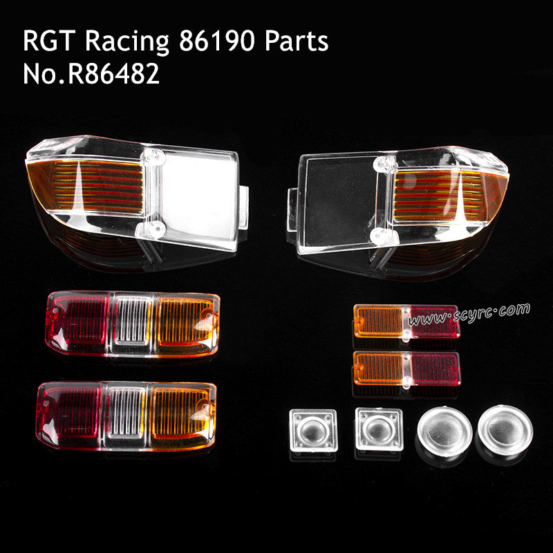 RGT Racing 86190 EX86190 LC76 RC Car Headlight Cover Set, 1/10 RC Crawler Front Light Lenses Replacement Parts