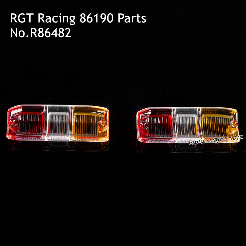 RGT 86190 1/10 RC Crawler Rear Taillight Covers, Red/Amber Light Lenses for EX86190 Rescuer RC Car