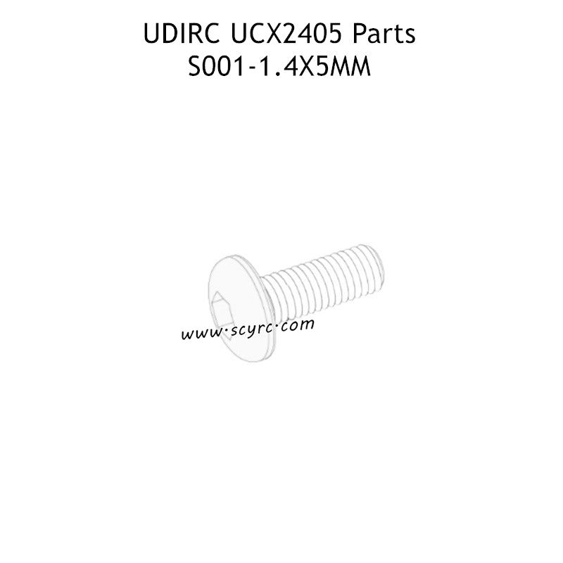 UDIRC UCX2405 Parts 1.4x5mm TM Hexagon Socket Button Head Machine Screw UCX24-S001
