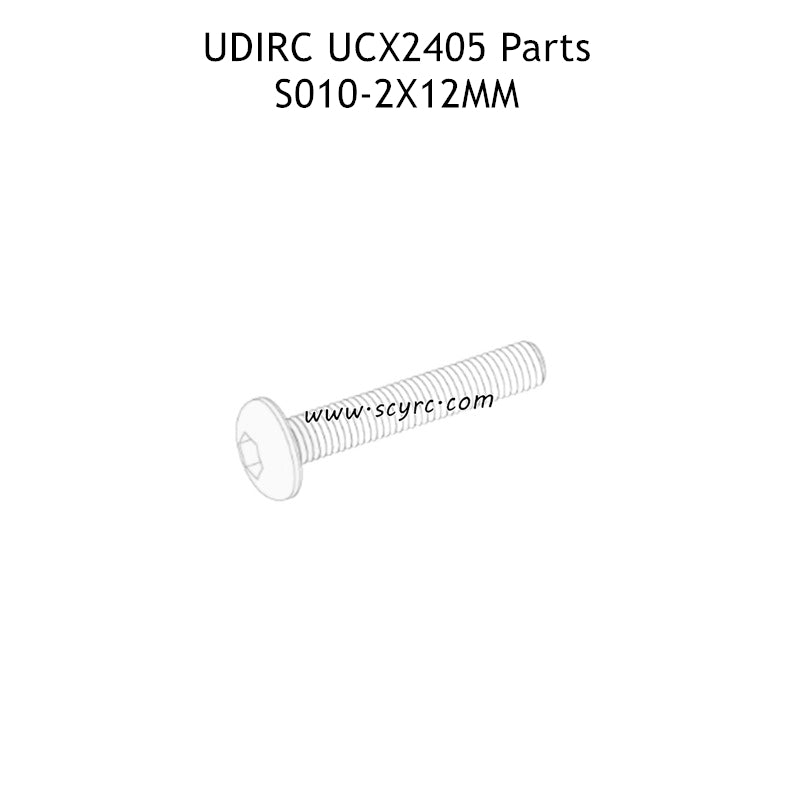 UDIRC UCX2405 Parts 2x12mm TM Hexagon Socket Button Head Machine Screw UCX24-S010