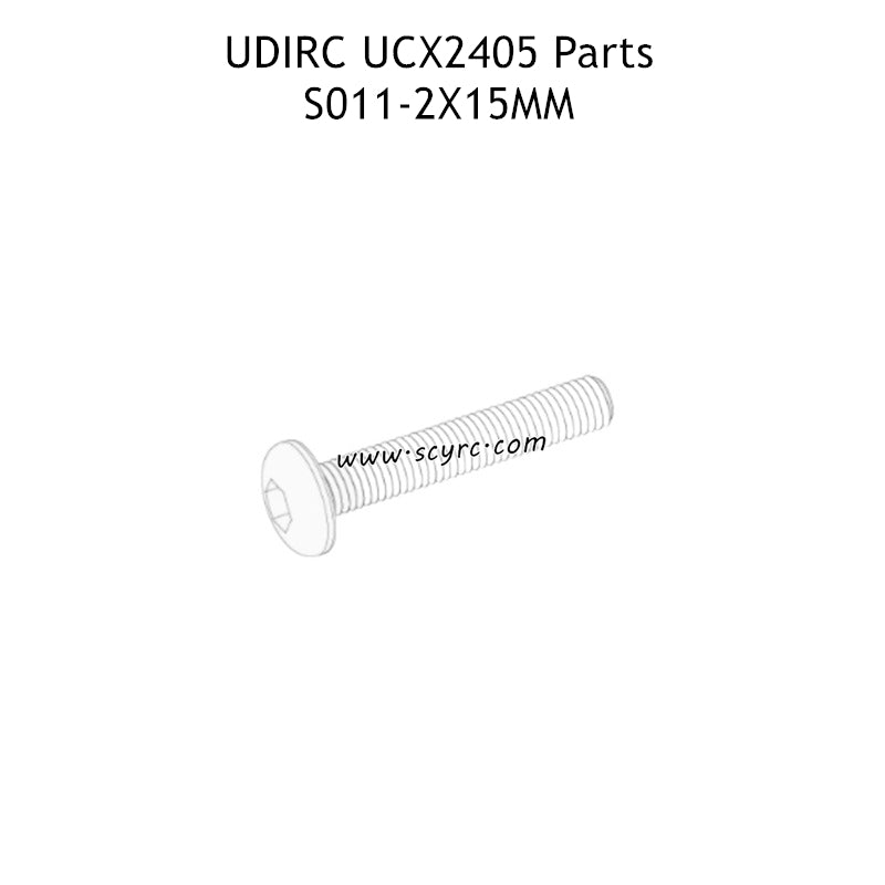 UDIRC UCX2405 Parts 2x15mm TM Hexagon Socket Button Head Machine Screw UCX24-S011