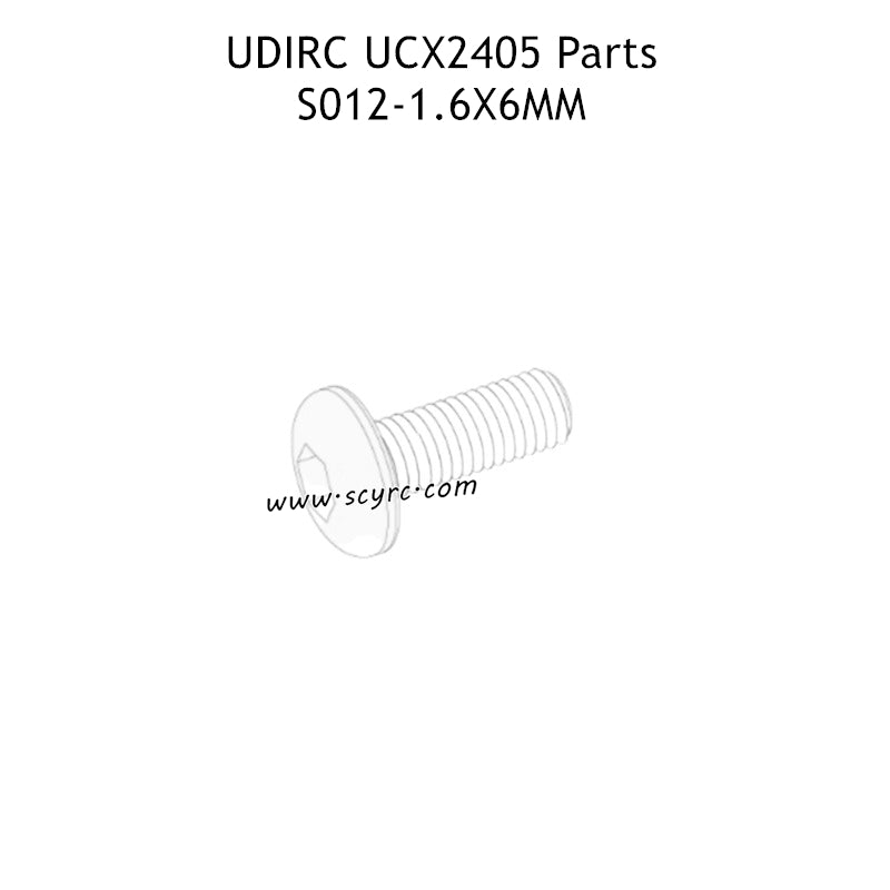 UDIRC UCX2405 Parts 1.6x6mm TM Hexagon Socket Button Head Machine Screw UCX24-S012