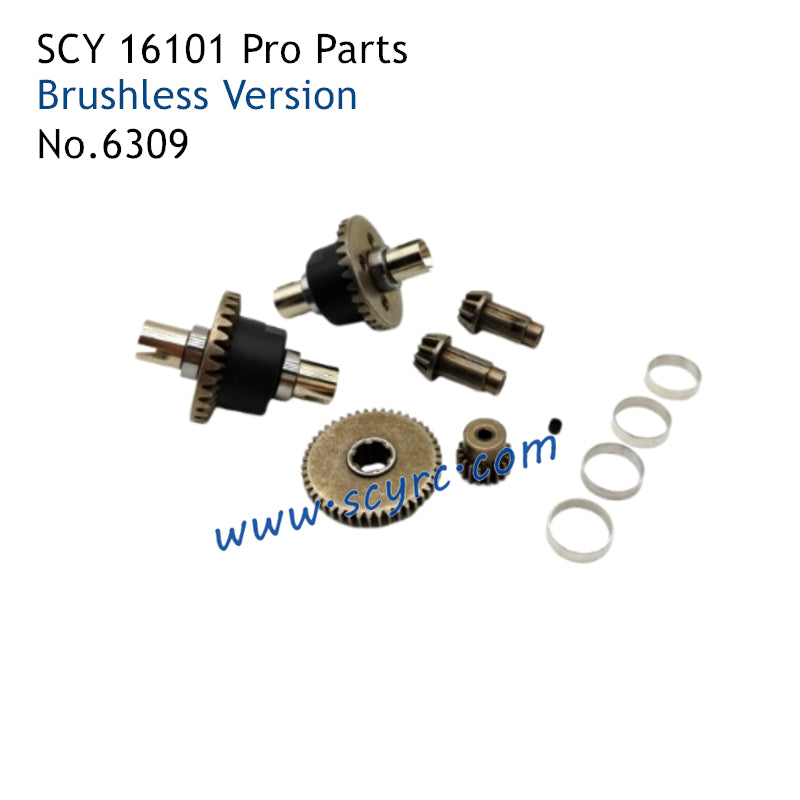 SCY 16101 Pro RC Car Parts Differential and Main Gear and Motor Gear 6309