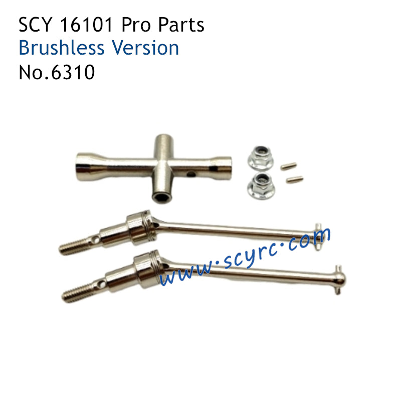 SCY 16101 Pro RC Car Parts Metal Front Drive Shaft Kit 6310
