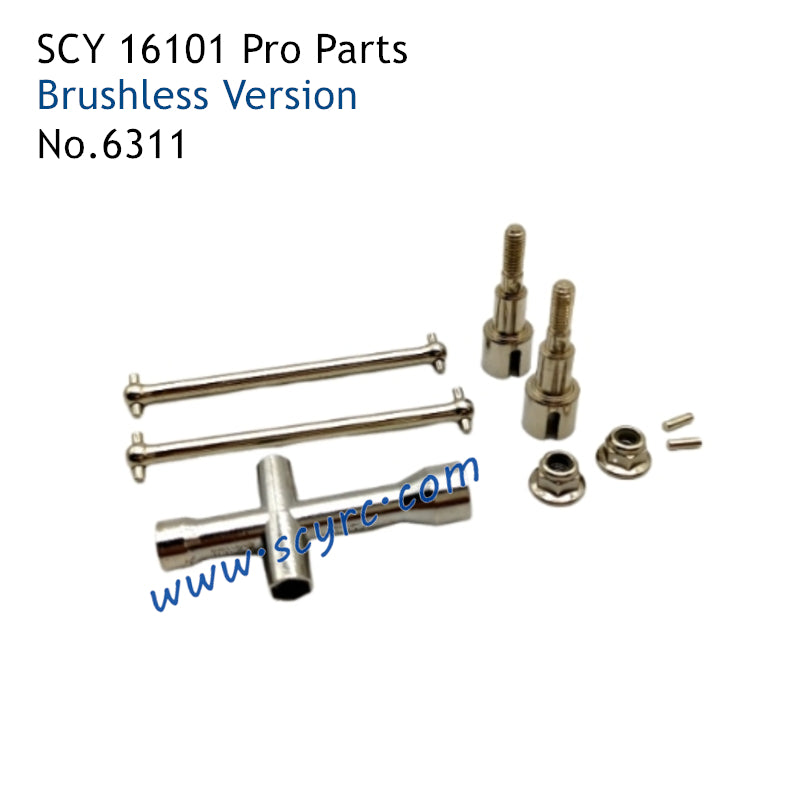 SCY 16101 Pro RC Car Parts Metal Rear Drive Shaft Kit 6311