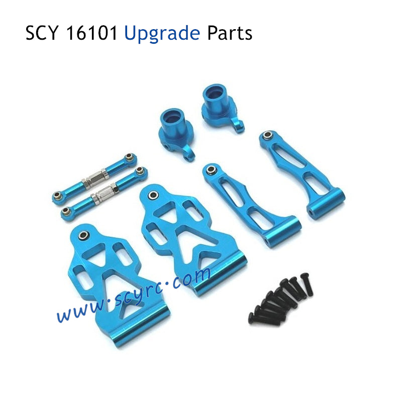 SCY 16101 Upgrade Parts Metal Parts Front Steering Cup and Steering Rod and Front Swing Arm Kit