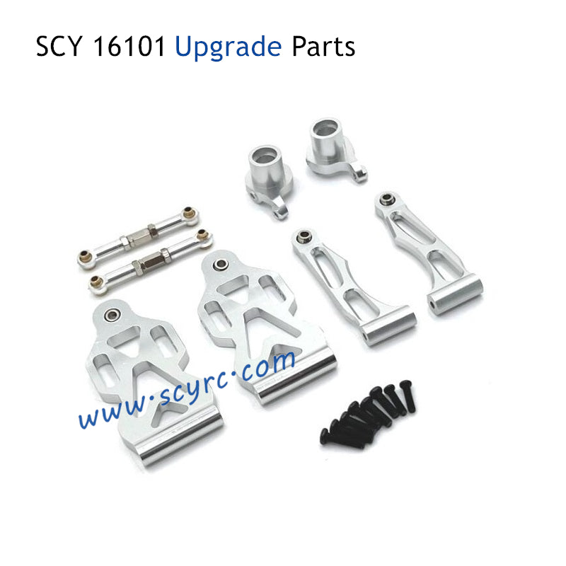 SCY 16101 Upgrade Parts Metal Parts Front Steering Cup and Steering Rod and Front Swing Arm Kit