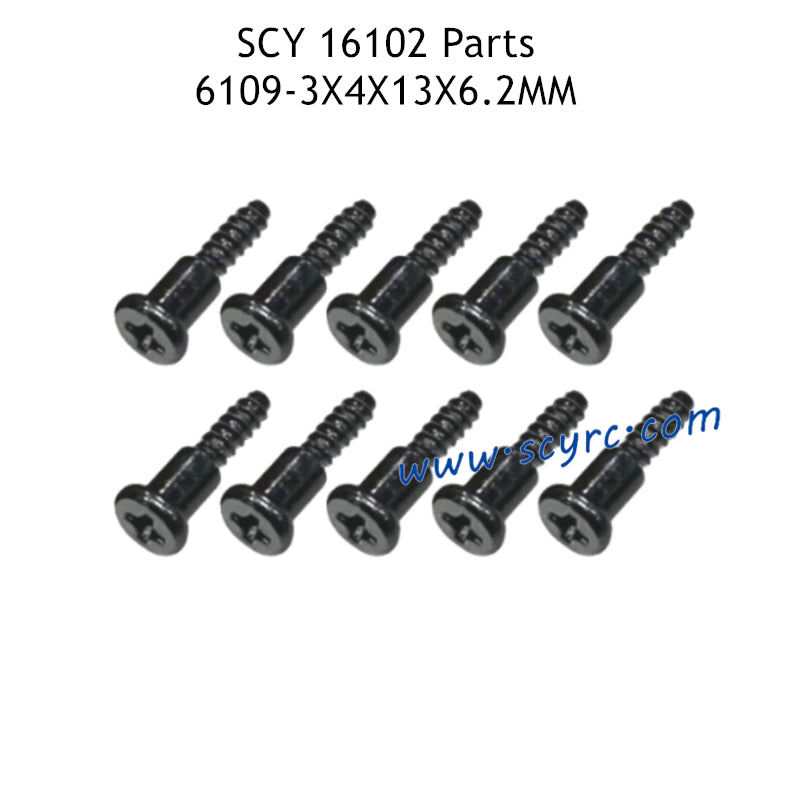 SCY 16102 Parts 3X4X13X6.2mm Screw 6109