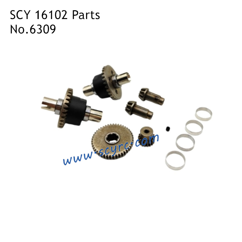 SCY 16102 Pro RC Car Parts Differential and Main Gear and Motor Gear 6309