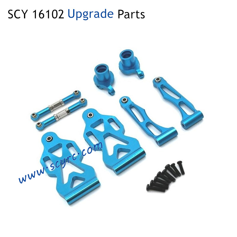 SCY 16102 Pro Upgrade Parts Metal Parts Front Steering Cup and Steering Rod and Front Swing Arm Kit