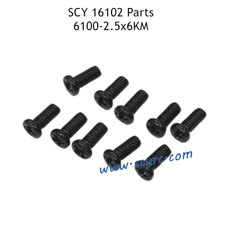 SCY 16102 RC Car Parts 2.5X6KM Screw 6100