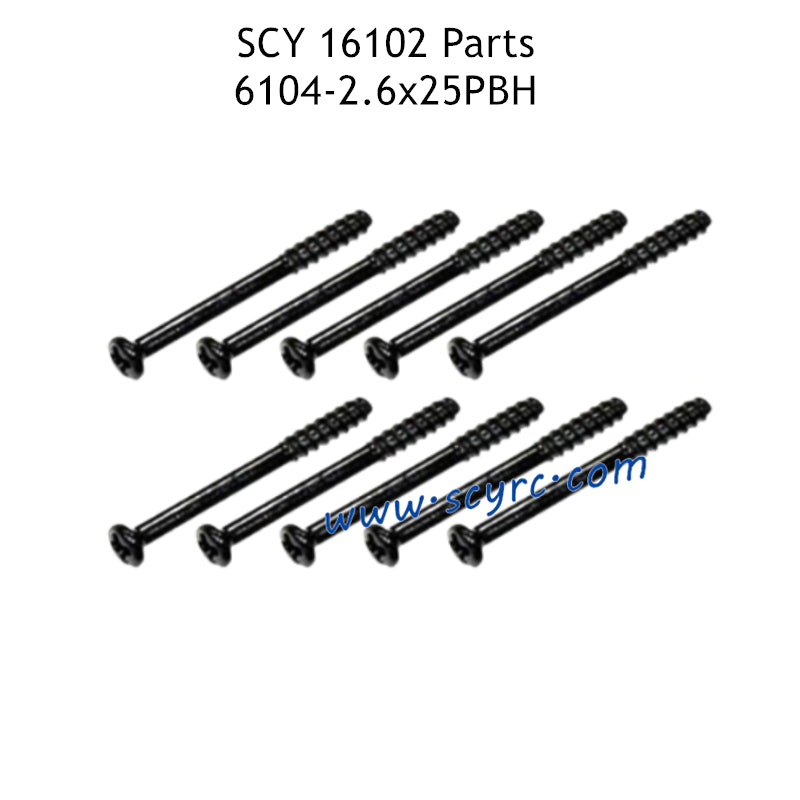 SCY 16102 RC Car Parts 2.6X25PBH Screw 6104