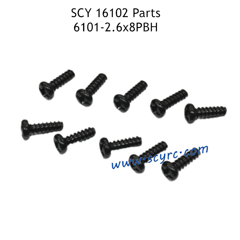 SCY 16102 RC Car Parts 2.6X8PBH Screw 6101