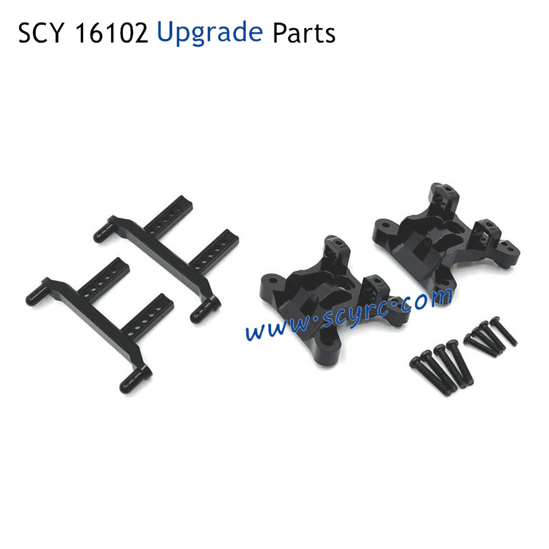 SCY 16102 RC Car Upgrade Parts Front and Rear Body Mount Pillar and Shock Tower