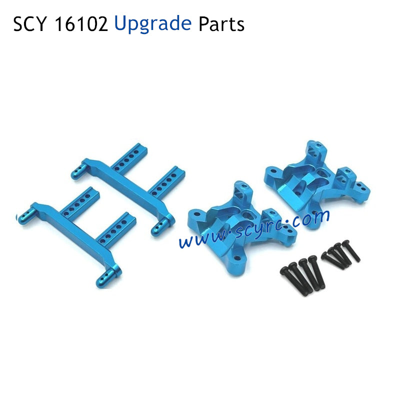 SCY 16102 RC Car Upgrade Parts Front and Rear Body Mount Pillar and Shock Tower