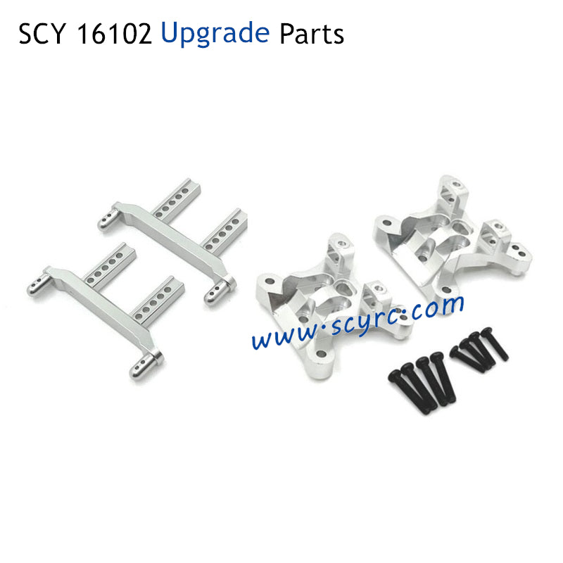 SCY 16102 RC Car Upgrade Parts Front and Rear Body Mount Pillar and Shock Tower