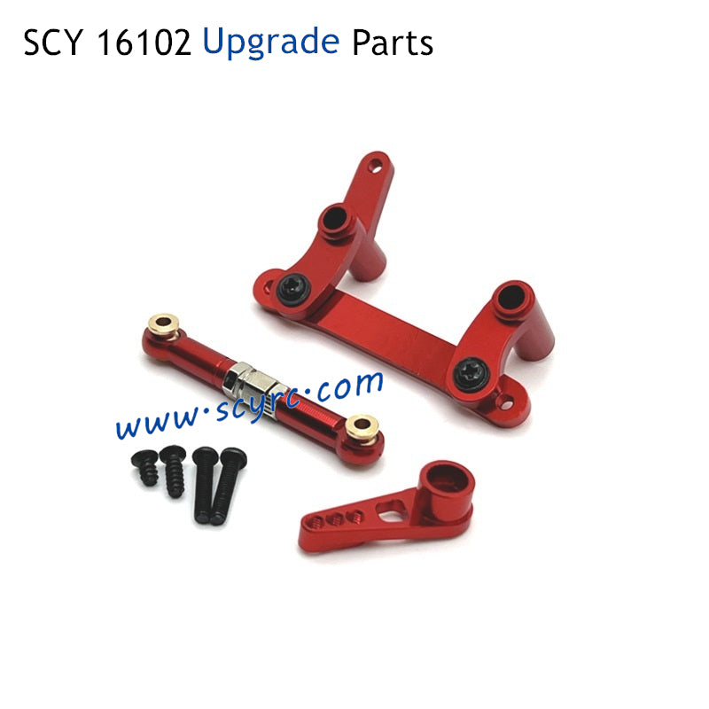 SCY 16102 RC Car Upgrade Parts Metal Steering Kit and Servo Rod and Servo Arm