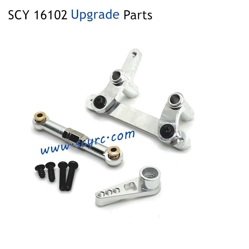 SCY 16102 RC Car Upgrade Parts Metal Steering Kit and Servo Rod and Servo Arm