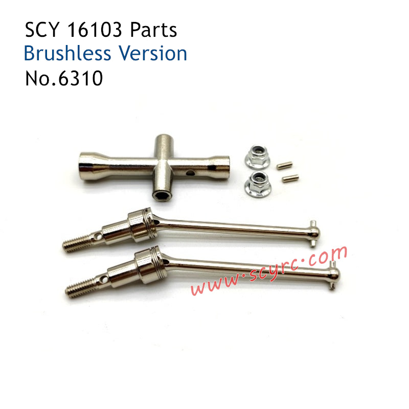 SCY 16103 Pro RC Car Parts Metal Front Drive Shaft Kit 6310