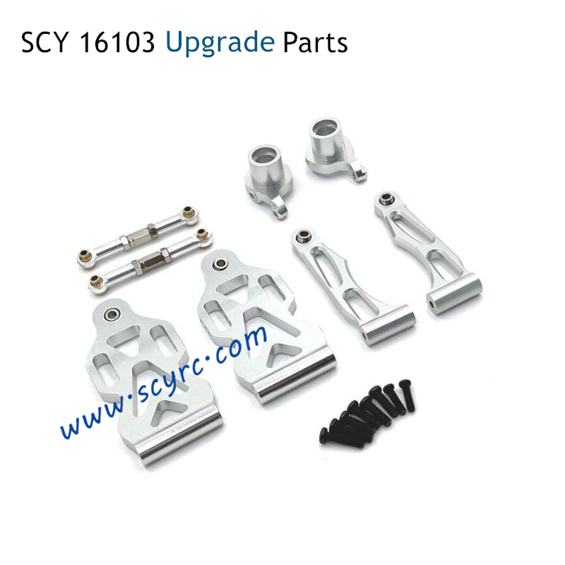 SCY 16103 Pro Upgrade Parts Metal Parts Front Steering Cup and Steering Rod and Front Swing Arm Kit
