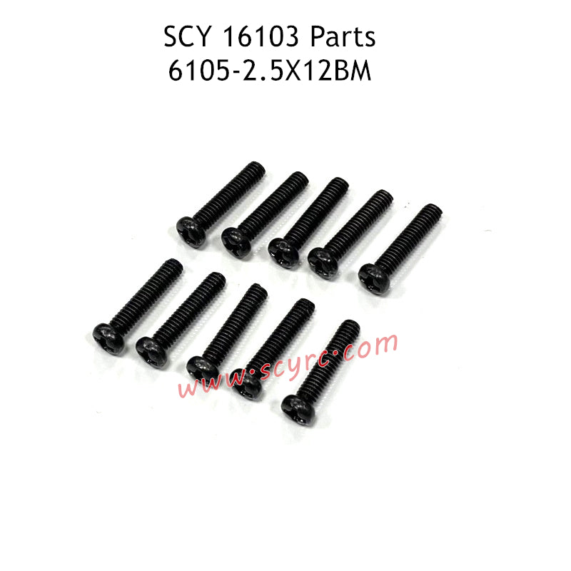 SCY 16103 RC Car Parts 2.5X12BM Screw 6105