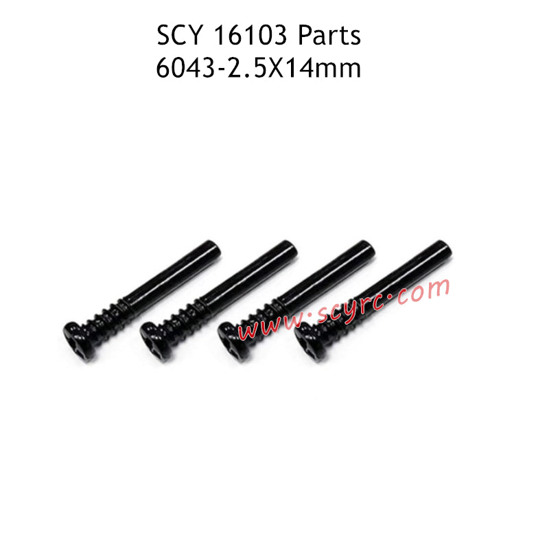 SCY 16103 RC Car Parts 2.5X14mm Screw 6043