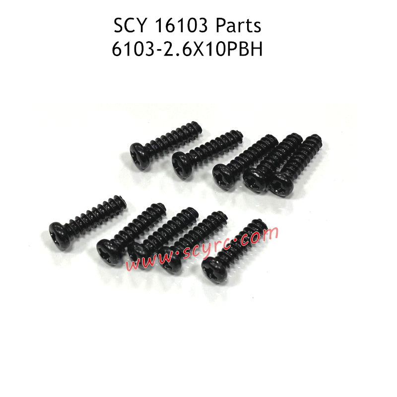 SCY 16103 RC Car Parts 2.6X10PBH Screw 6103
