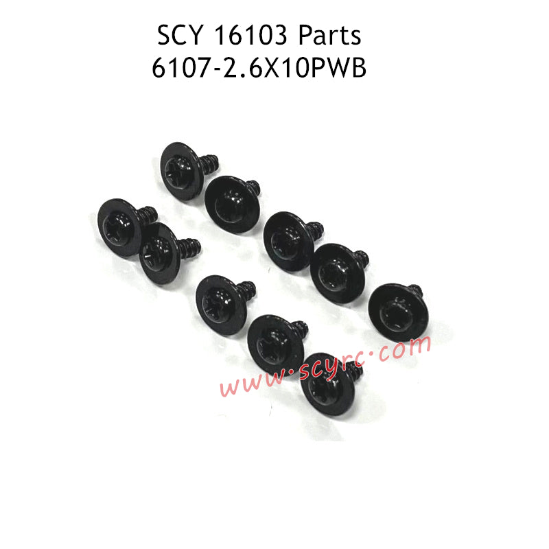 SCY 16103 RC Car Parts 2.6X10PWB Screw 6107