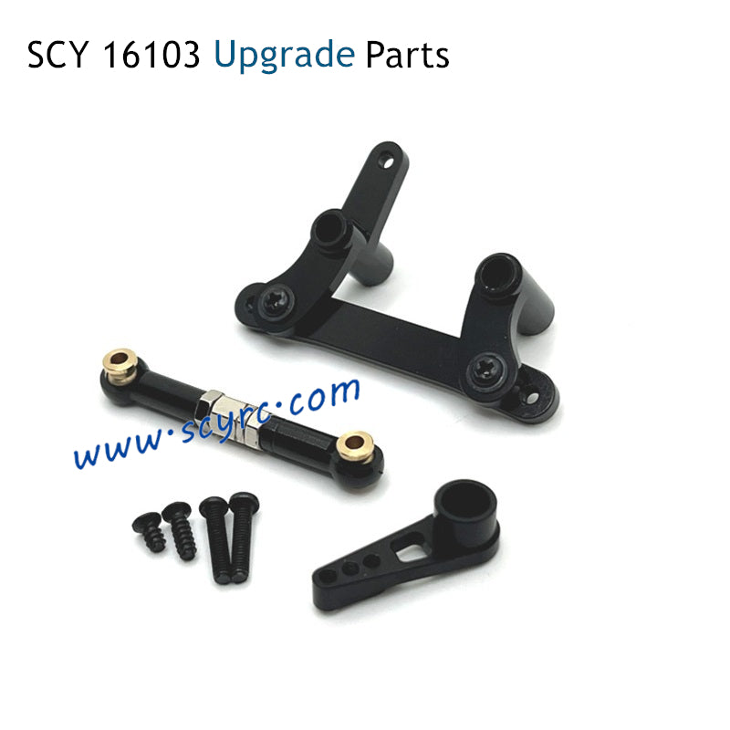 SCY 16103 RC Car Upgrade Parts Metal Steering Kit and Servo Rod and Servo Arm
