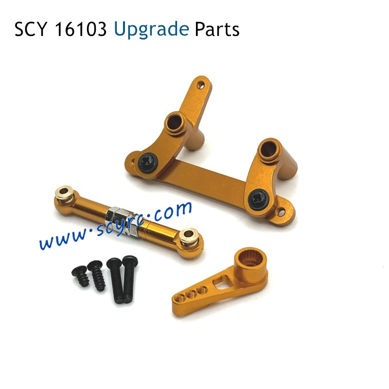 SCY 16103 RC Car Upgrade Parts Metal Steering Kit and Servo Rod and Servo Arm