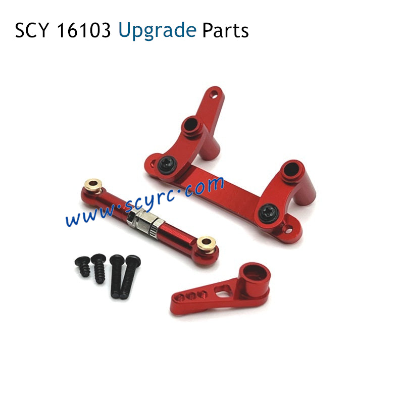 SCY 16103 RC Car Upgrade Parts Metal Steering Kit and Servo Rod and Servo Arm