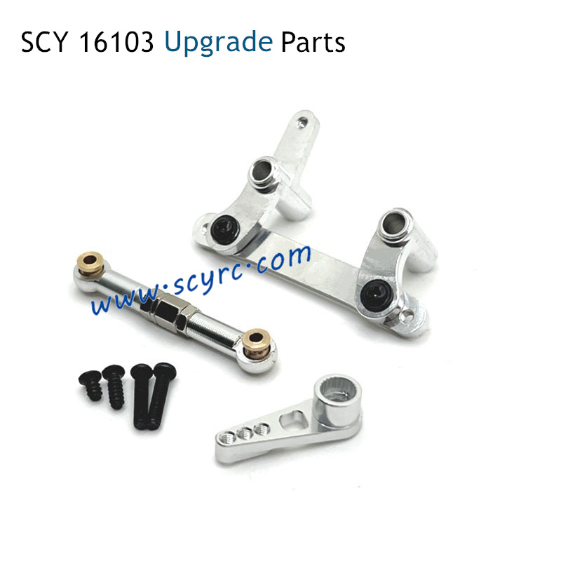 SCY 16103 RC Car Upgrade Parts Metal Steering Kit and Servo Rod and Servo Arm