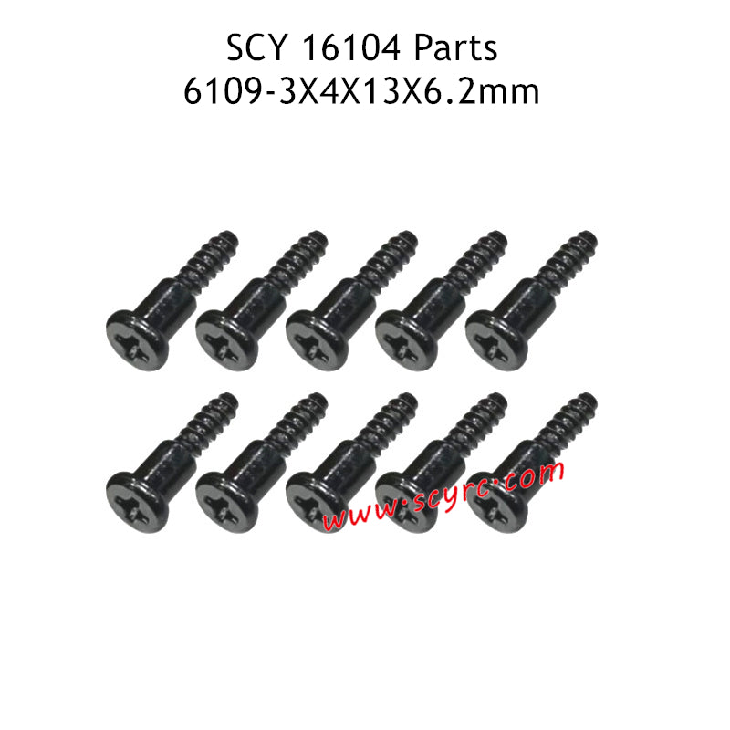 SCY 16104 Parts 3X4X13X6.2mm Screw 6109