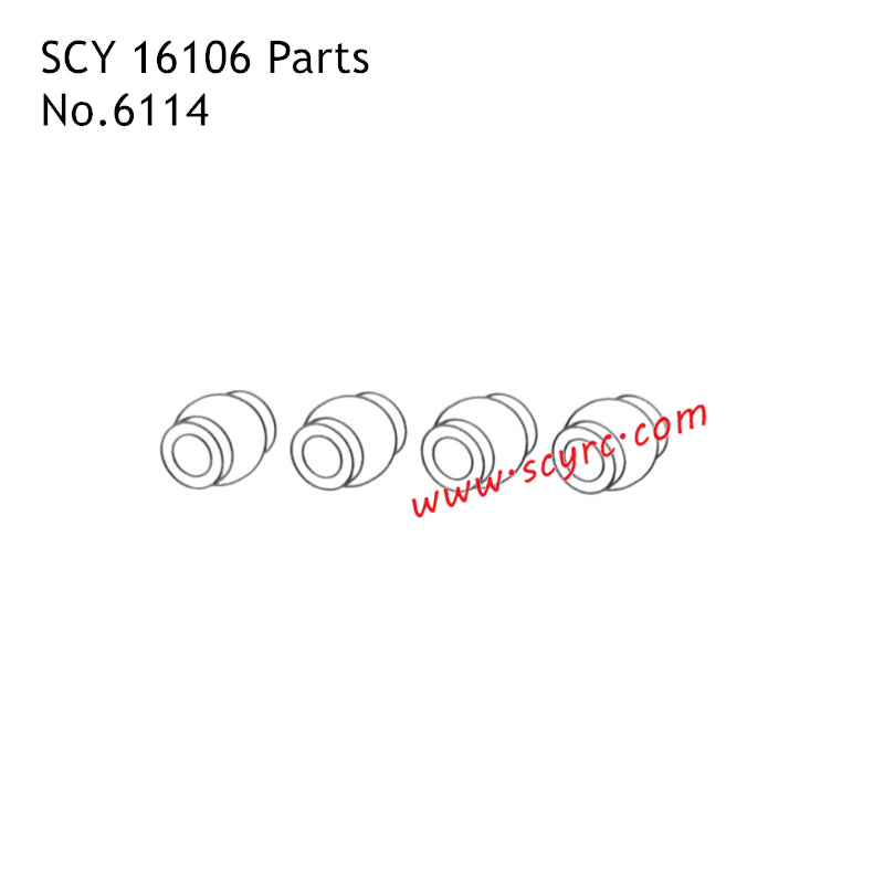SCY 16106 Parts 4.8x5.2x2.2MM Metal Pivot Balls 6114