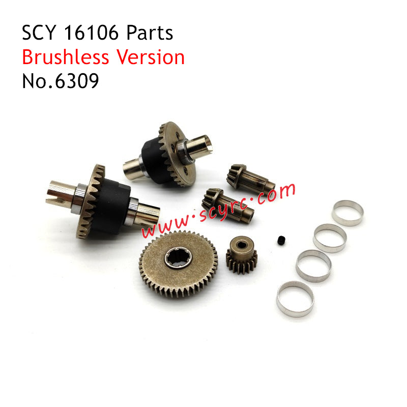 SCY 16106 Pro Parts Differential and Main Gear and Motor Gear 6309