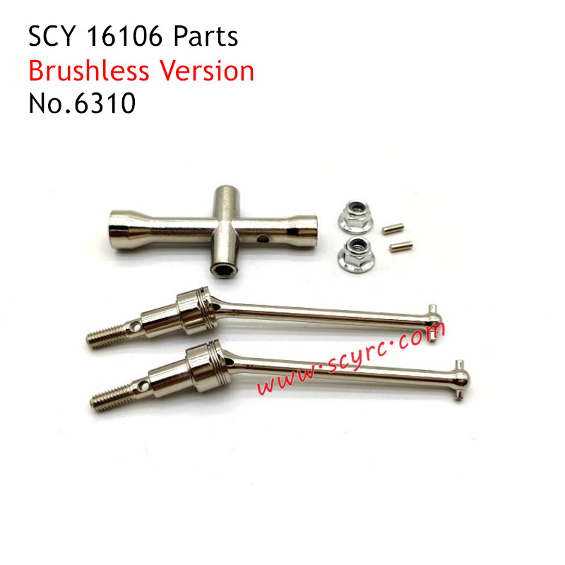 SCY 16106 Pro Parts Metal Front Drive Shaft Kit 6310