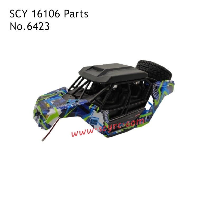 SCY 16106 Pro RC Car Parts Body Shell 6423 Blue