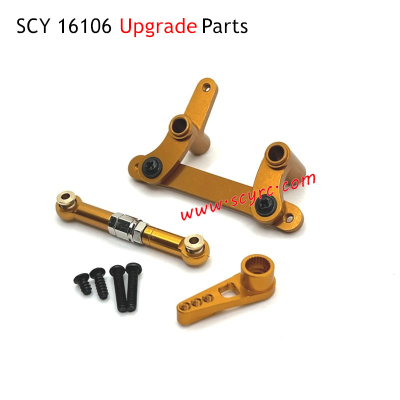 SCY 16106 Pro RC Car Upgrade Parts Metal Steering Kit and Servo Rod and Servo Arm