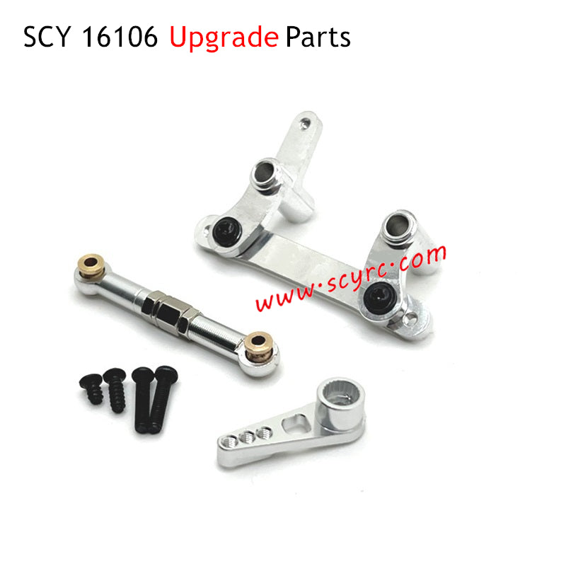SCY 16106 Pro RC Car Upgrade Parts Metal Steering Kit and Servo Rod and Servo Arm