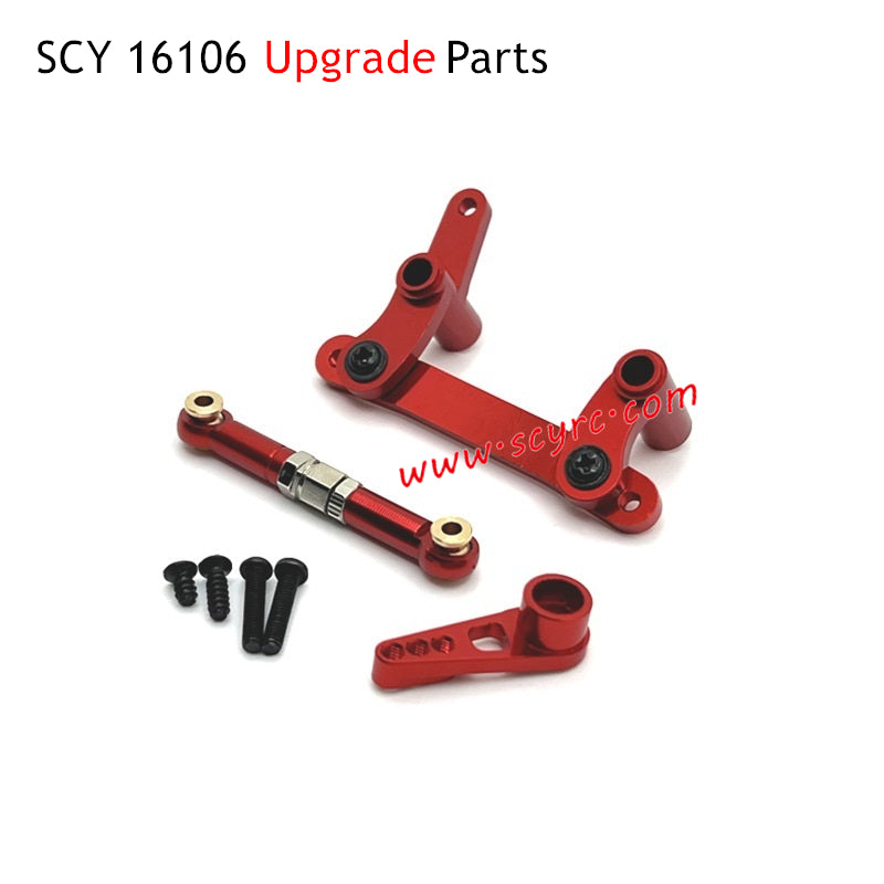 SCY 16106 Pro RC Car Upgrade Parts Metal Steering Kit and Servo Rod and Servo Arm