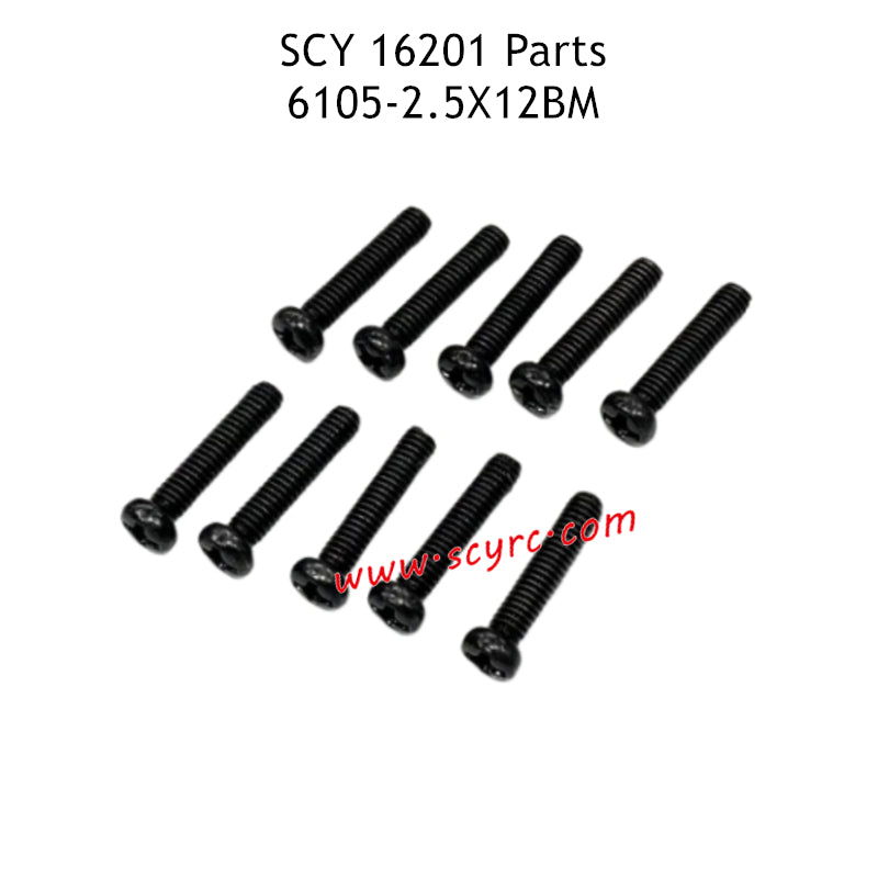 SCY 16201 Parts 2.5X12BM Screws 6105