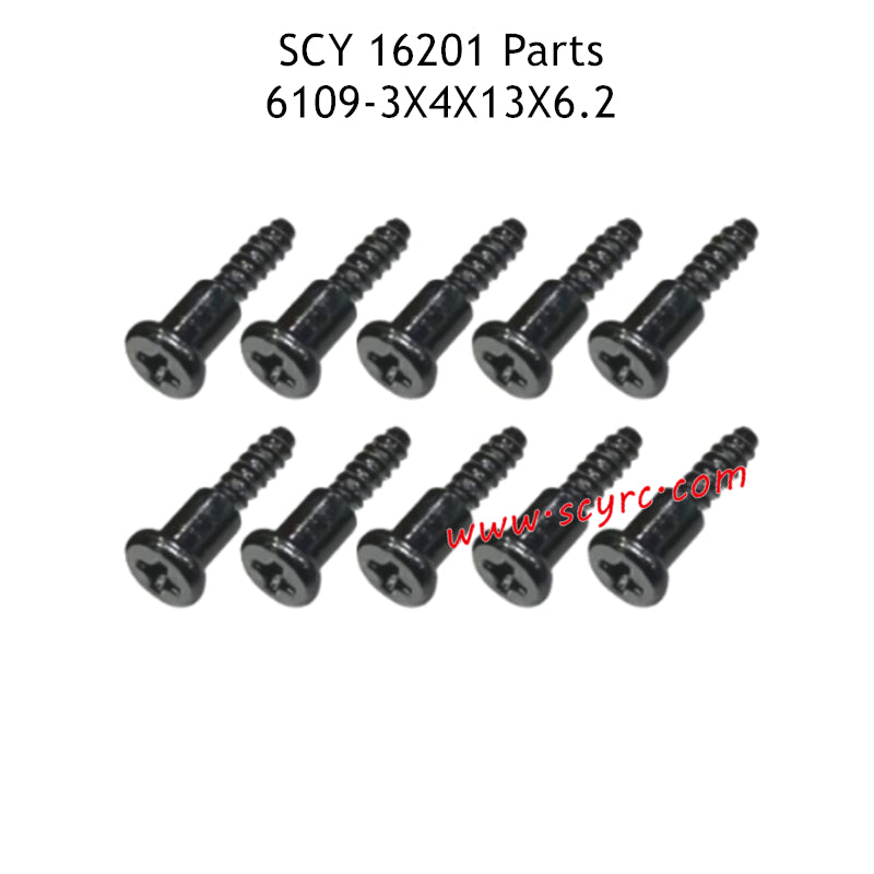 SCY 16201 Parts 3X4X13X6.2mm Screws 6109