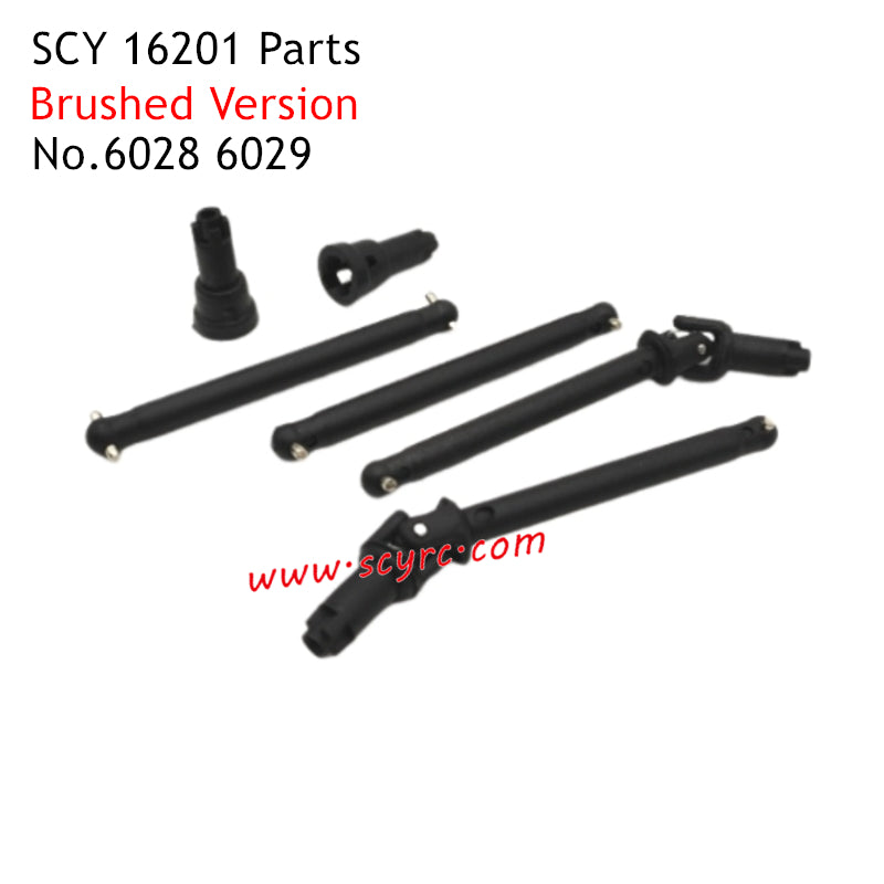 SCY 16201 Parts Brushed Drive Shaft Kit 6028 6029