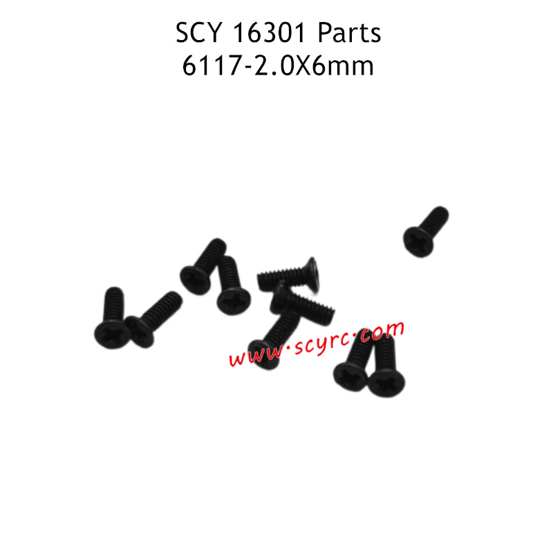 SCY 16301 Parts 2.0X6mm Self Tapping Round Head Screw 6117